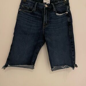 Frame Denim Dark Blue Jean Shorts